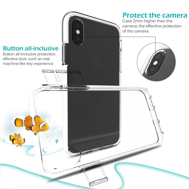 Super soft transparent blank cell phone case tpu for iphone X